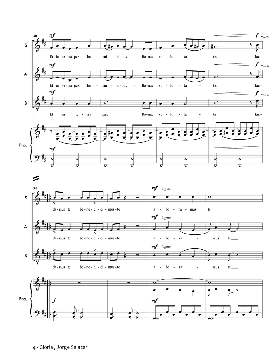 GLORIA GLORIA 3-Part scores gallery preview page 6
