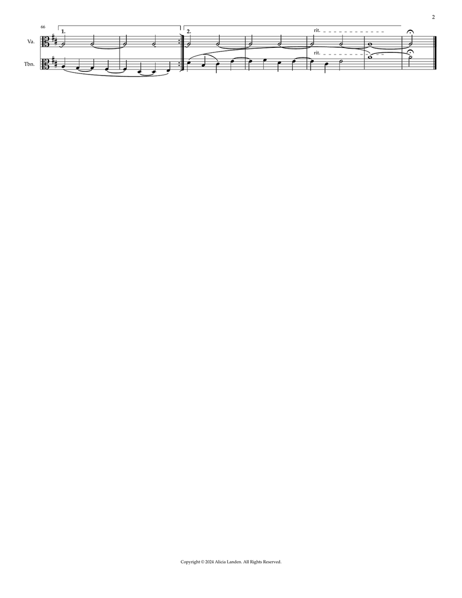 3 Fey Dances for Parties: Duet Version for Alto C Instruments - 2e Trombone scores gallery preview page 2