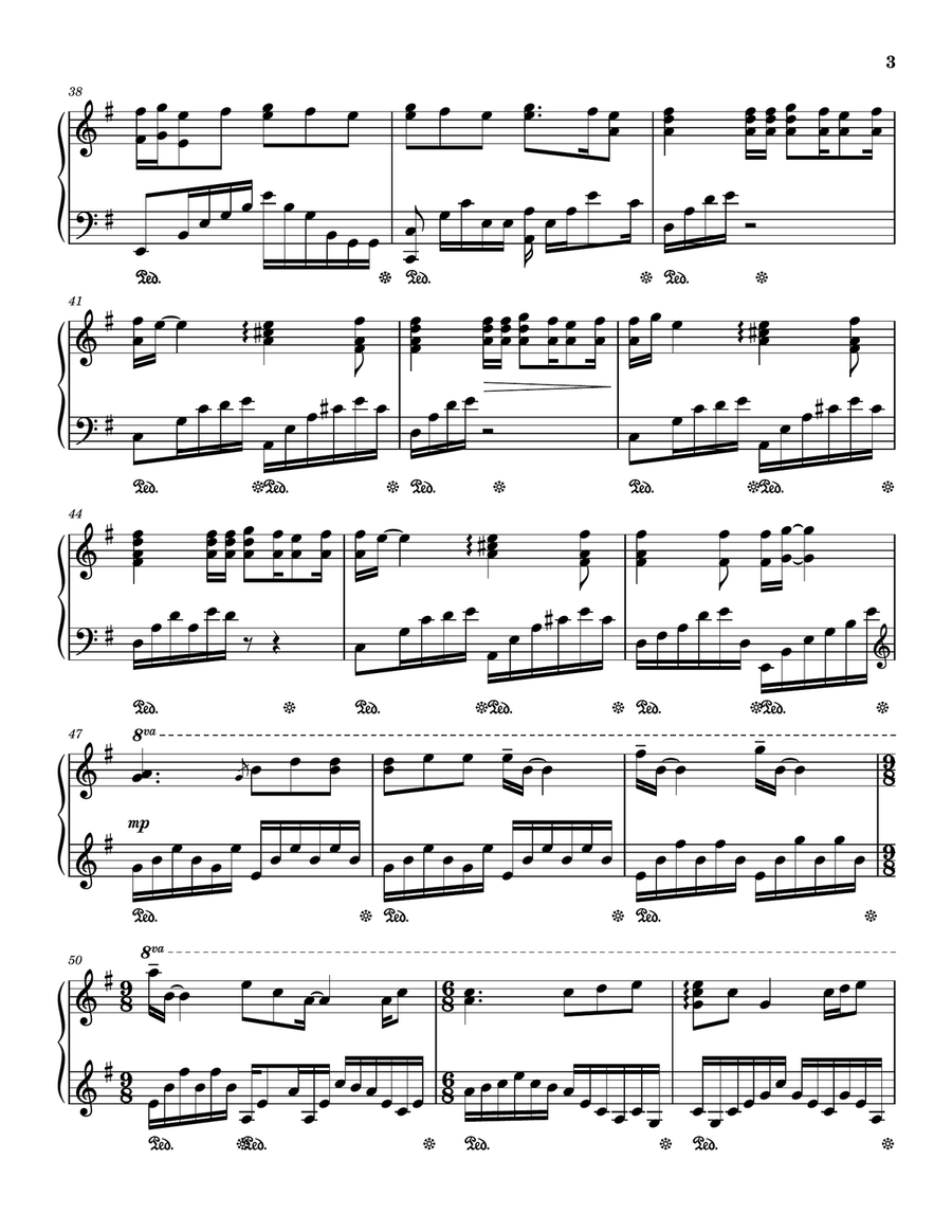 Nothing Else Matters Piano Solo scores gallery preview page 3