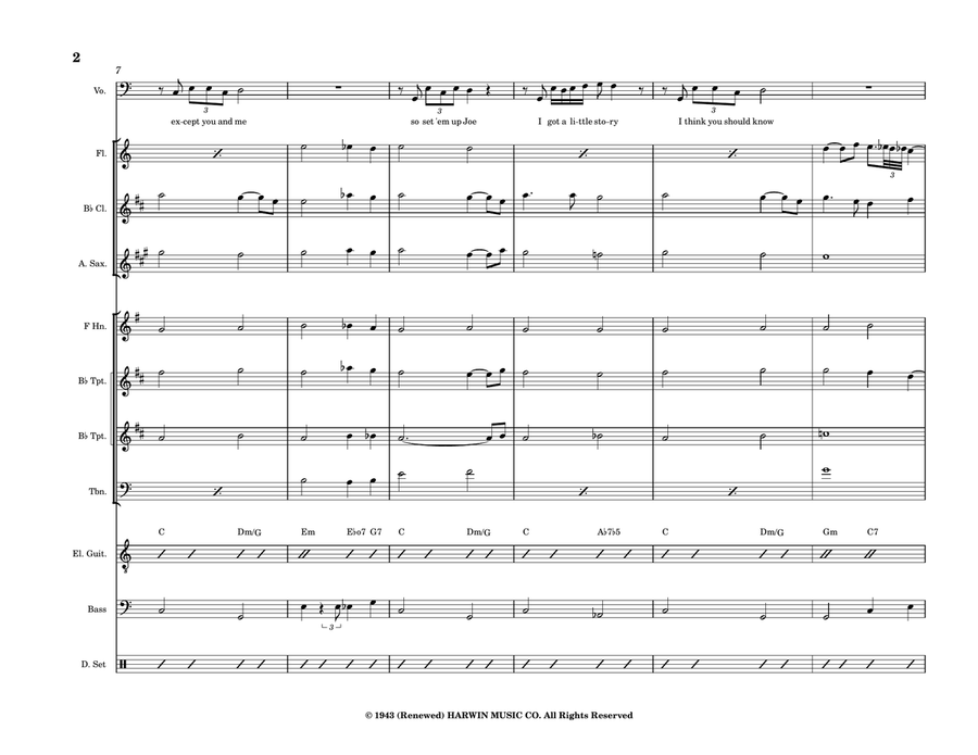 One For My Baby (And One More For The Road) Jazz Ensemble scores gallery preview page 2
