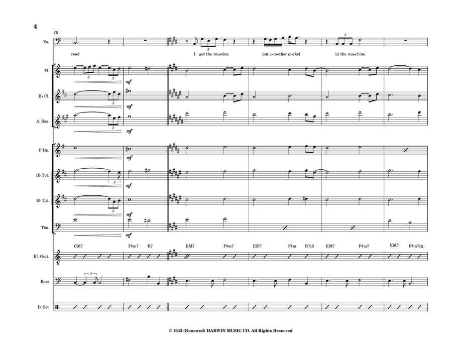 One For My Baby (And One More For The Road) Jazz Ensemble scores gallery preview page 4