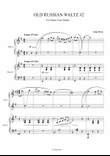 Old Russian Waltz #2 for Piano Four Hands mini preview
