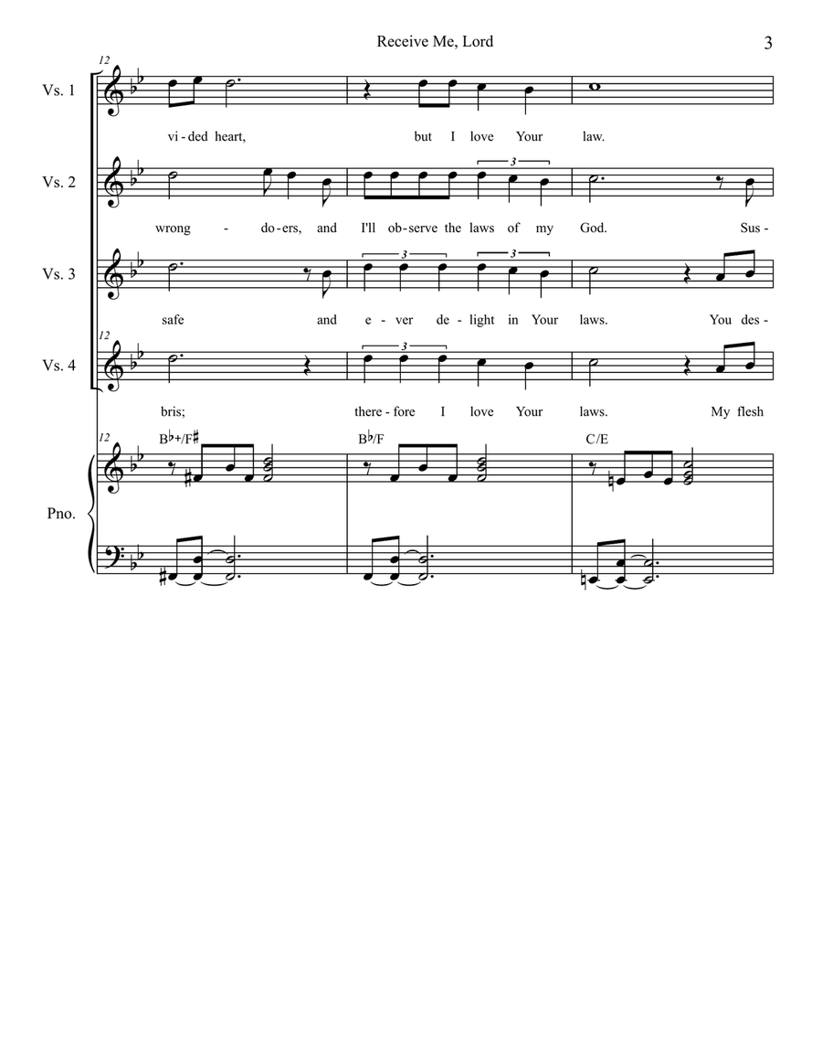 Receive Me, Lord (Vocal Trio) Piano, Vocal scores gallery preview page 3