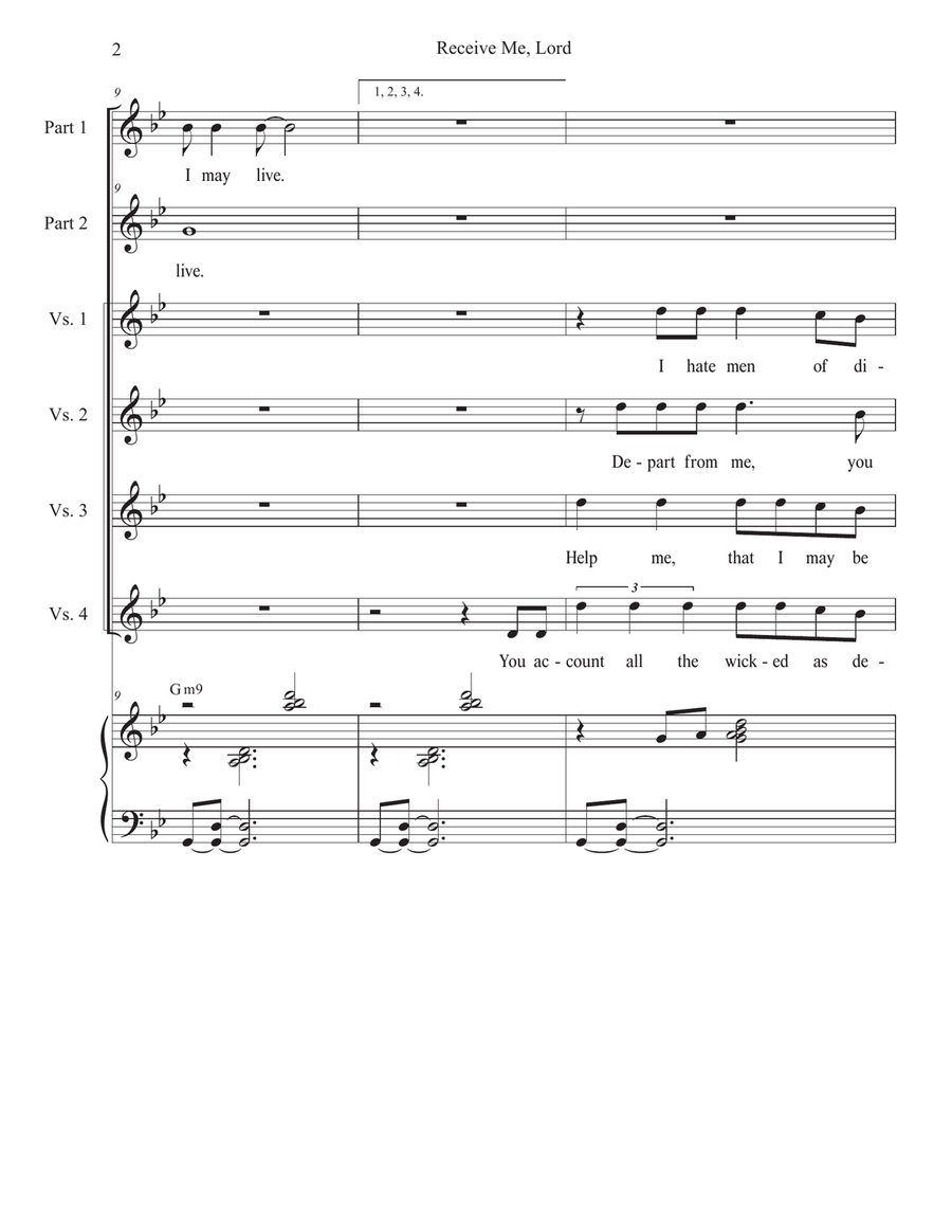 Receive Me, Lord (2-part choir) 2-Part scores gallery preview page 2