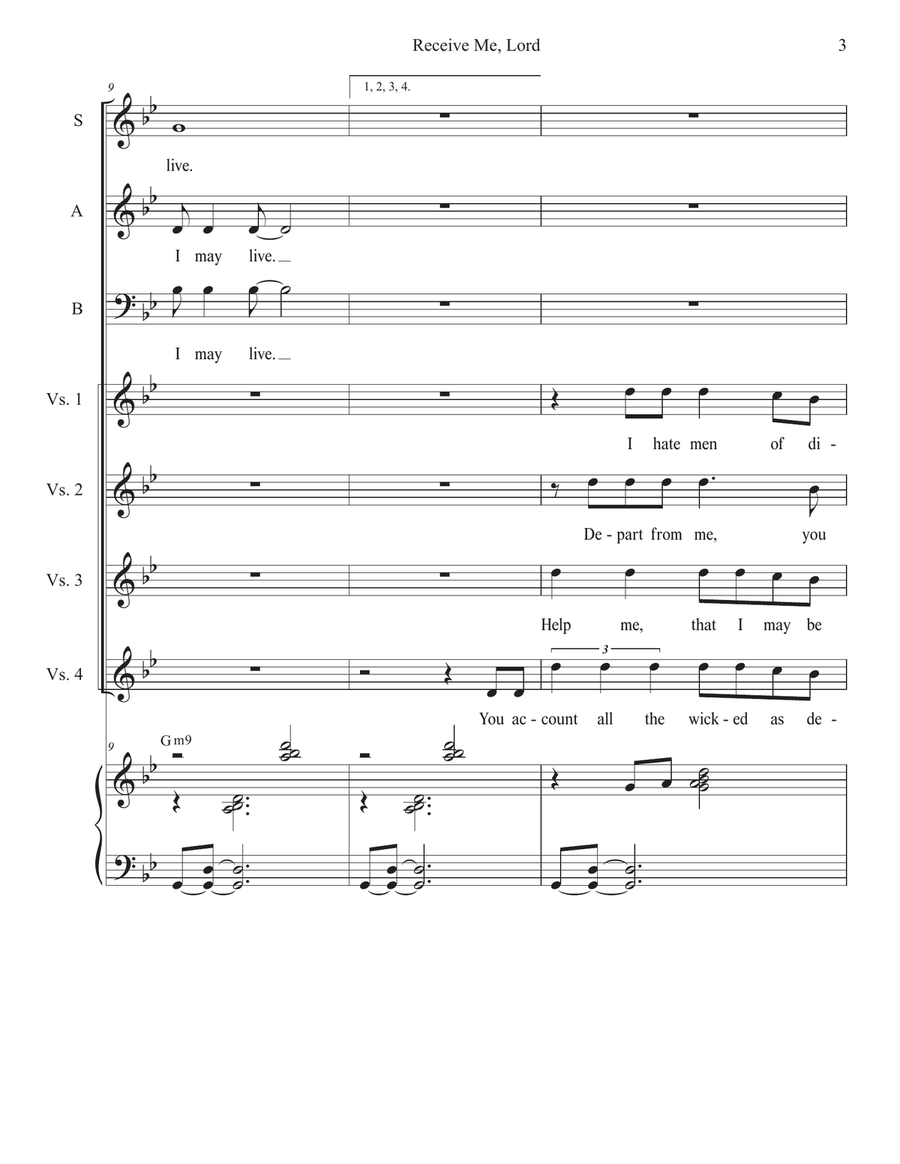 Receive Me, Lord (SAB) Receive Me, Lord (SAB) 3-Part scores gallery preview page 3