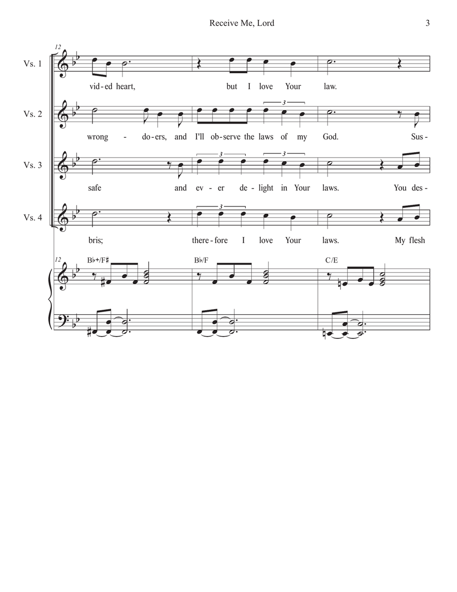 Receive Me, Lord (Duet for Soprano and Alto solo) Alto Voice scores gallery preview page 3