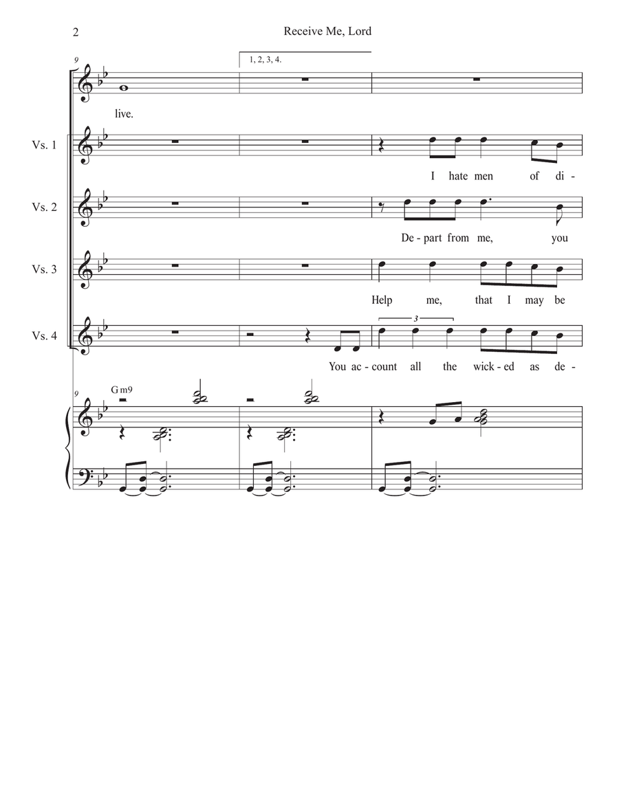 Receive Me, Lord (Vocal solo) Piano, Vocal scores gallery preview page 2