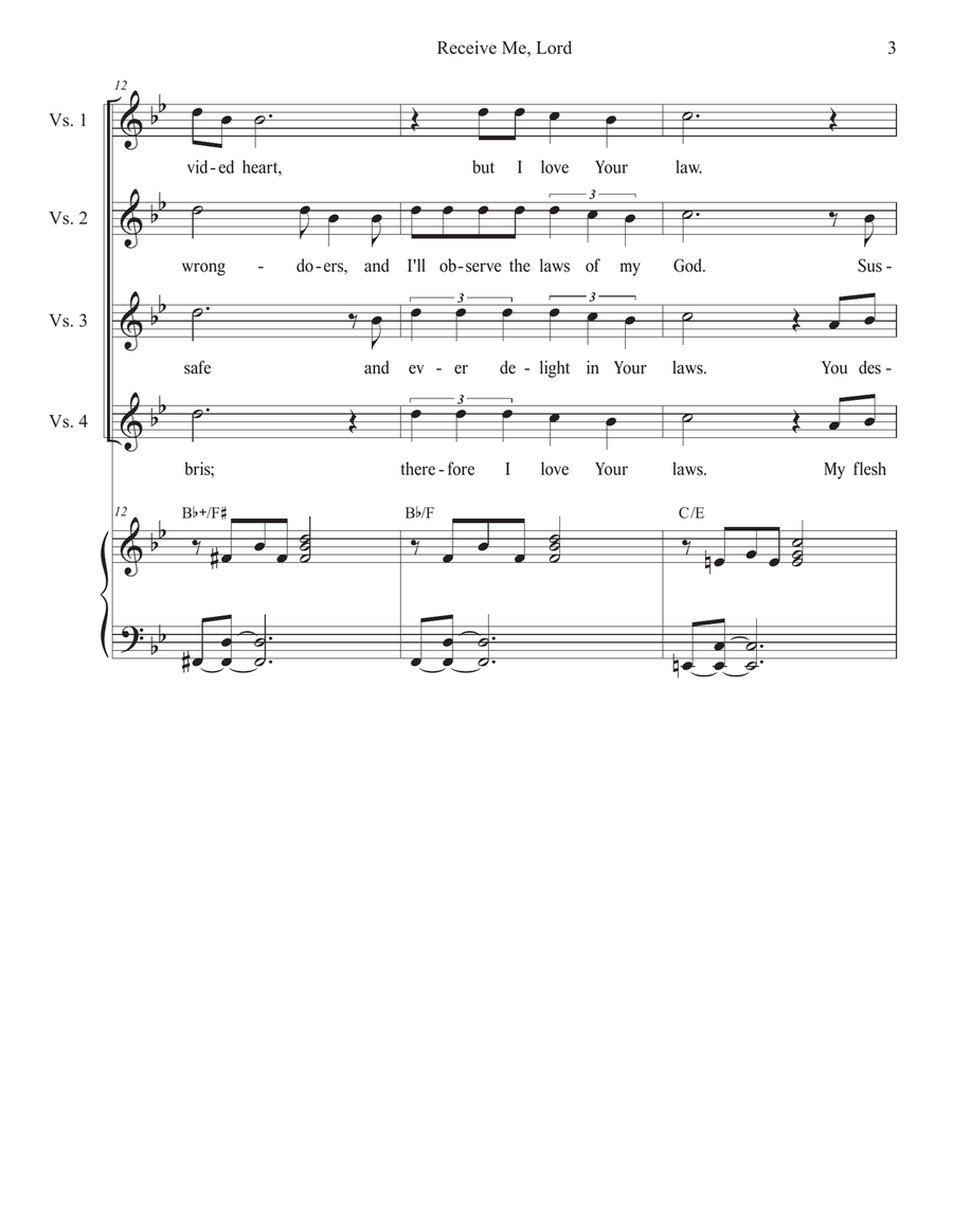 Receive Me, Lord (Vocal solo) Piano, Vocal scores gallery preview page 3