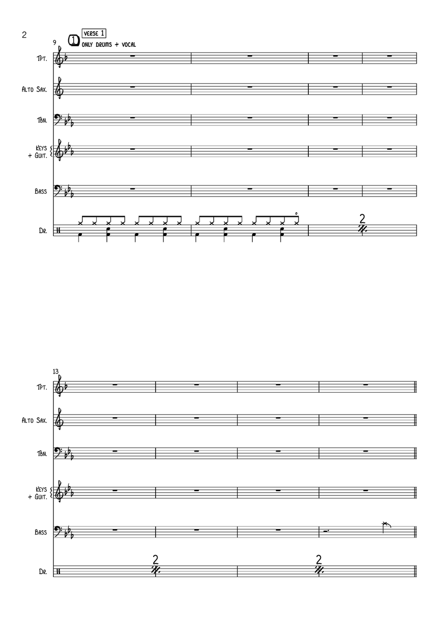 Uptown Funk Jazz Ensemble scores gallery preview page 2