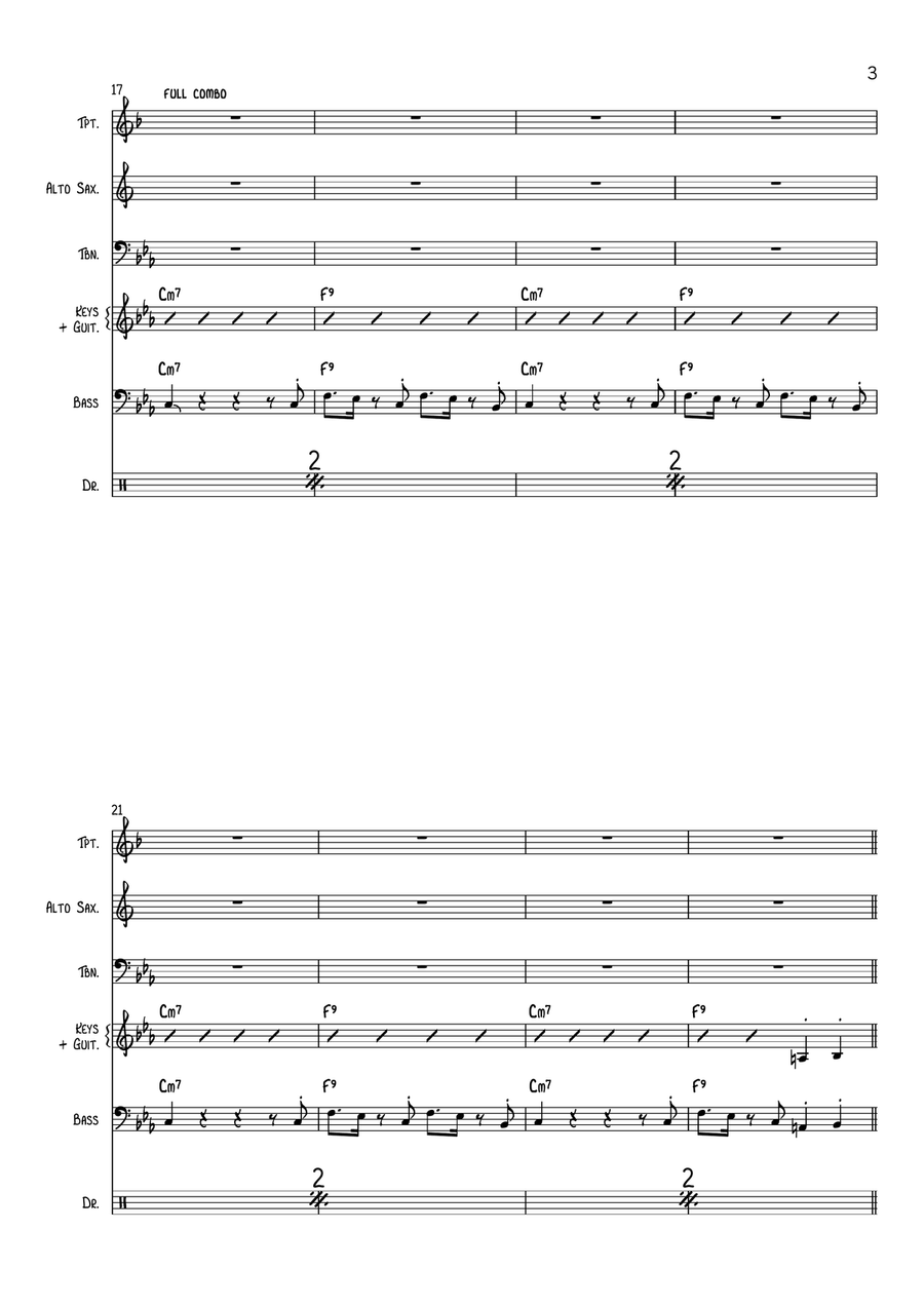 Uptown Funk Jazz Ensemble scores gallery preview page 3