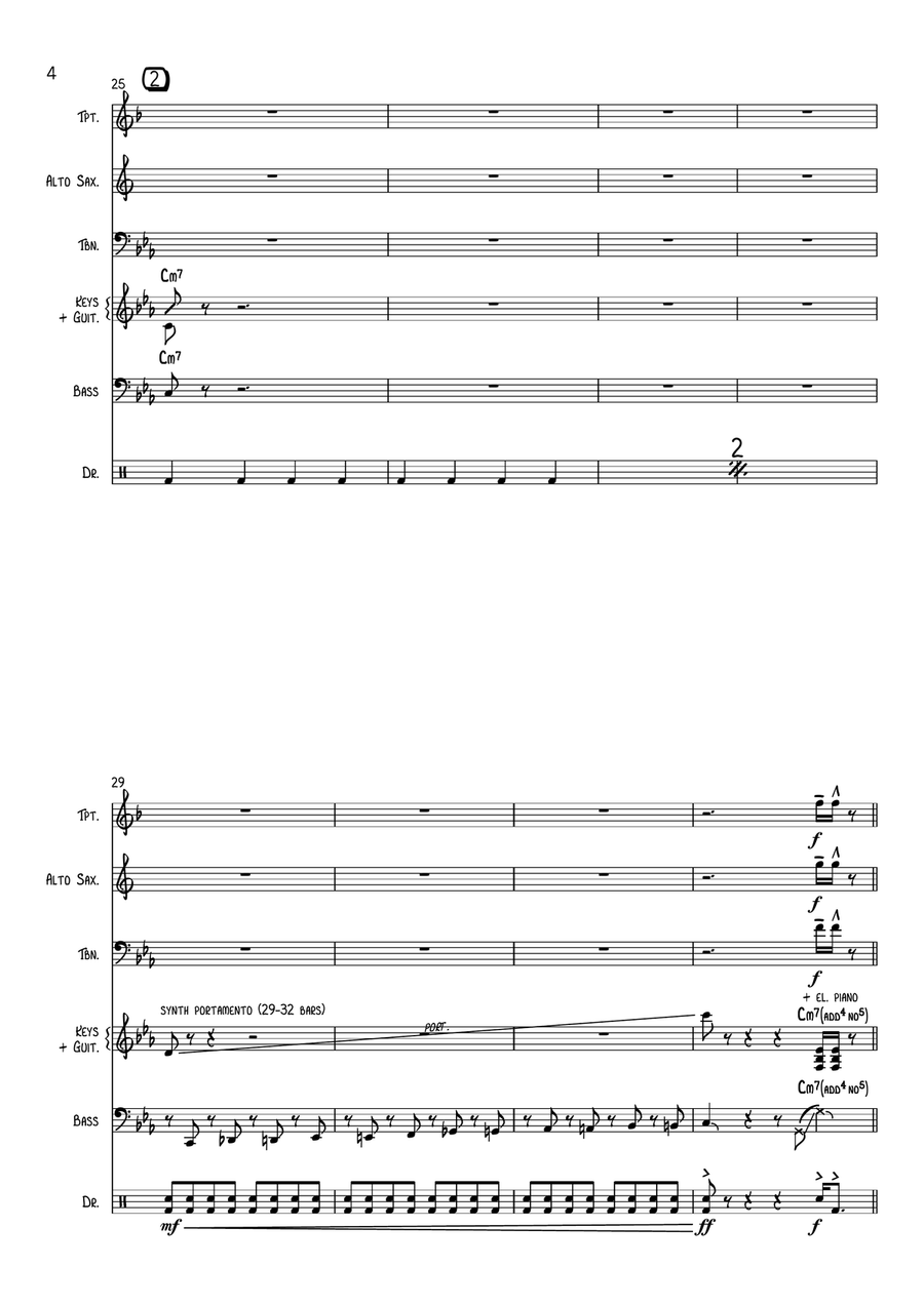 Uptown Funk Jazz Ensemble scores gallery preview page 4