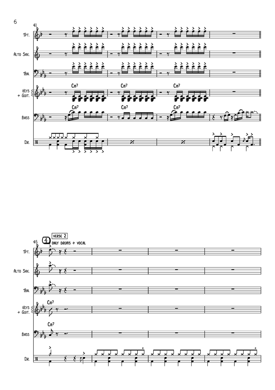 Uptown Funk Jazz Ensemble scores gallery preview page 6