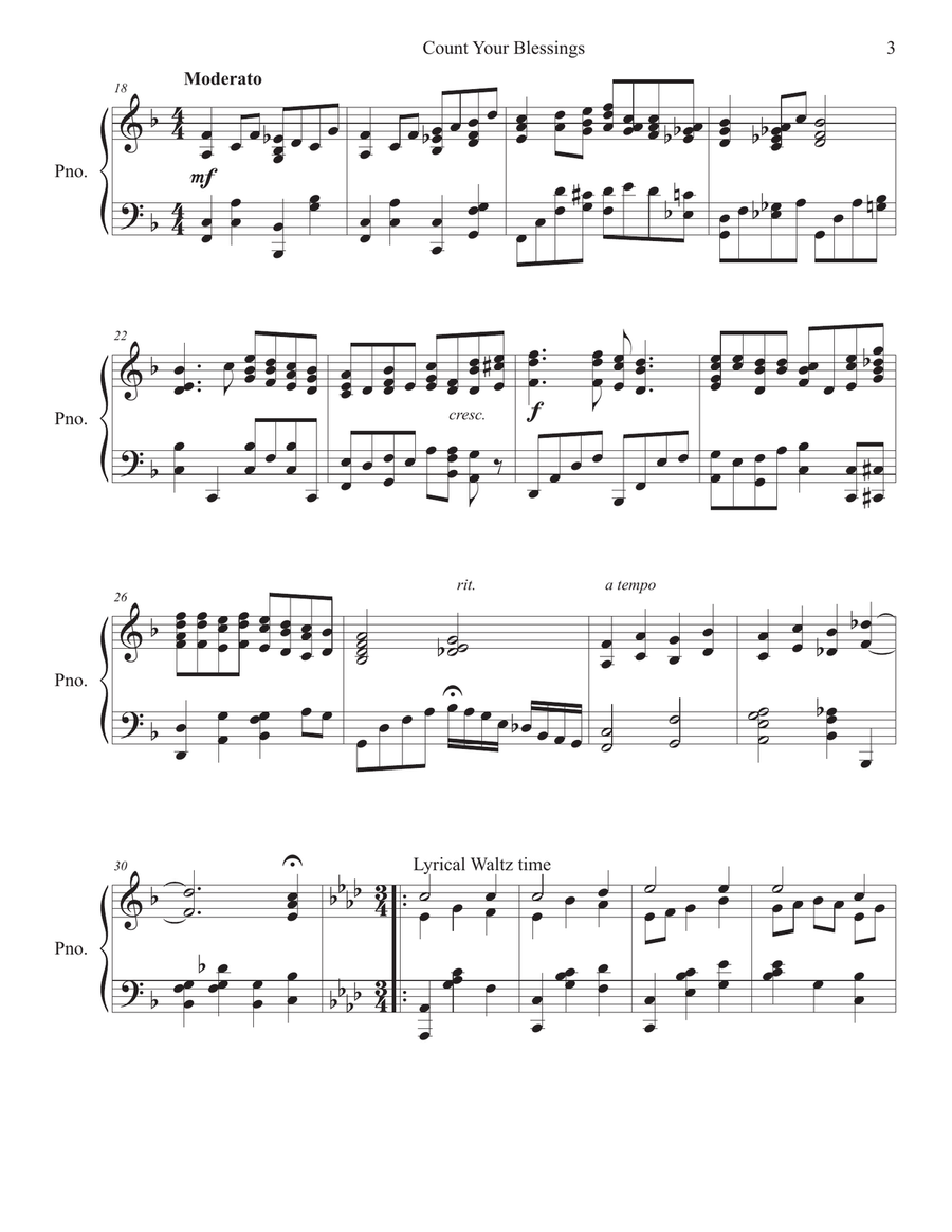 Count Your Blessings. Piano Solo Piano Solo scores gallery preview page 3