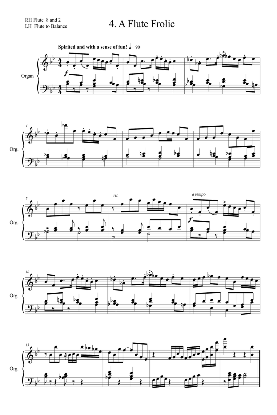Six Miniatures for Manuals set 4 Organ Solo scores gallery preview page 6