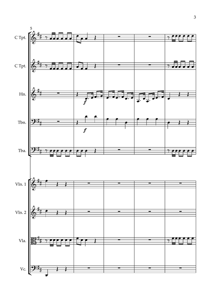 Allegro from 'The Musick for the Royal Fireworks' Large Ensemble scores gallery preview page 3