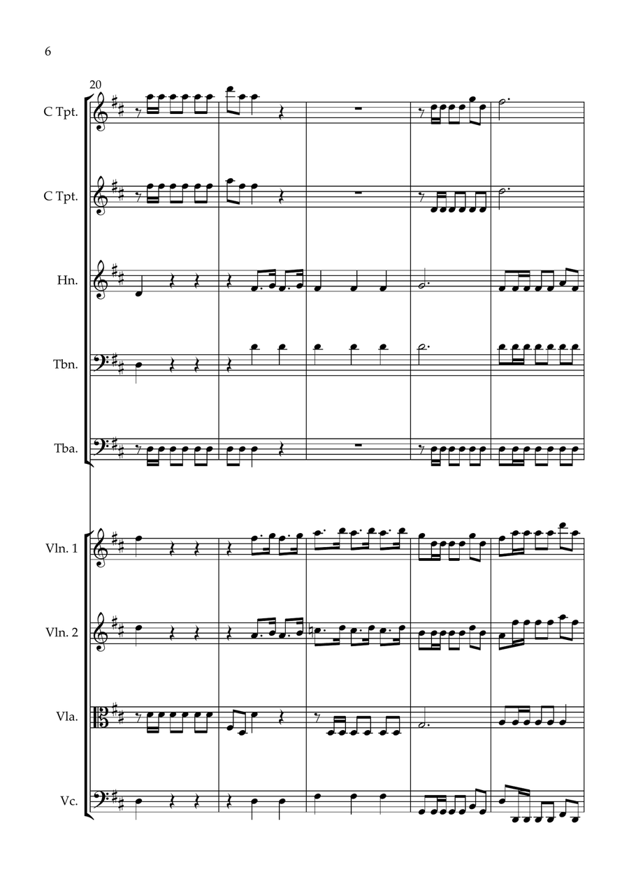 Allegro from 'The Musick for the Royal Fireworks' Large Ensemble scores gallery preview page 6