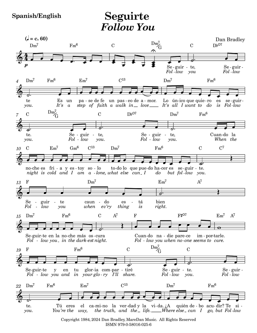 Seguirte/ Follow You Piano scores gallery preview page 2
