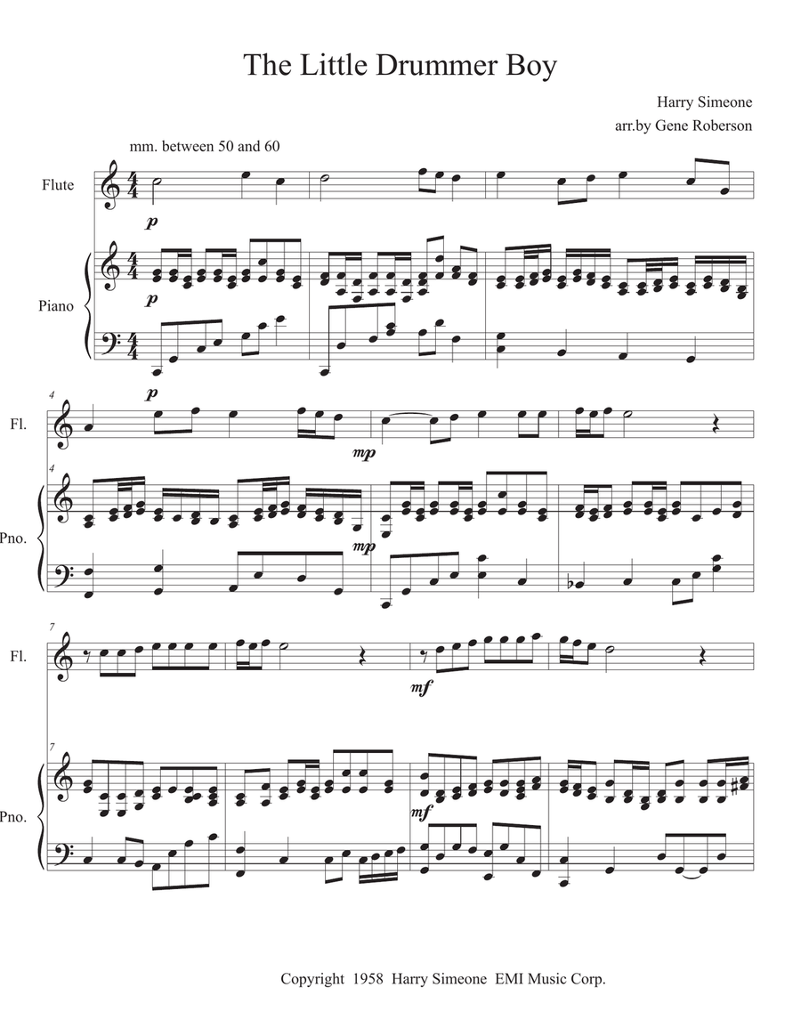 The Little Drummer Boy The Little Drummer Boy Flute scores gallery preview page 2