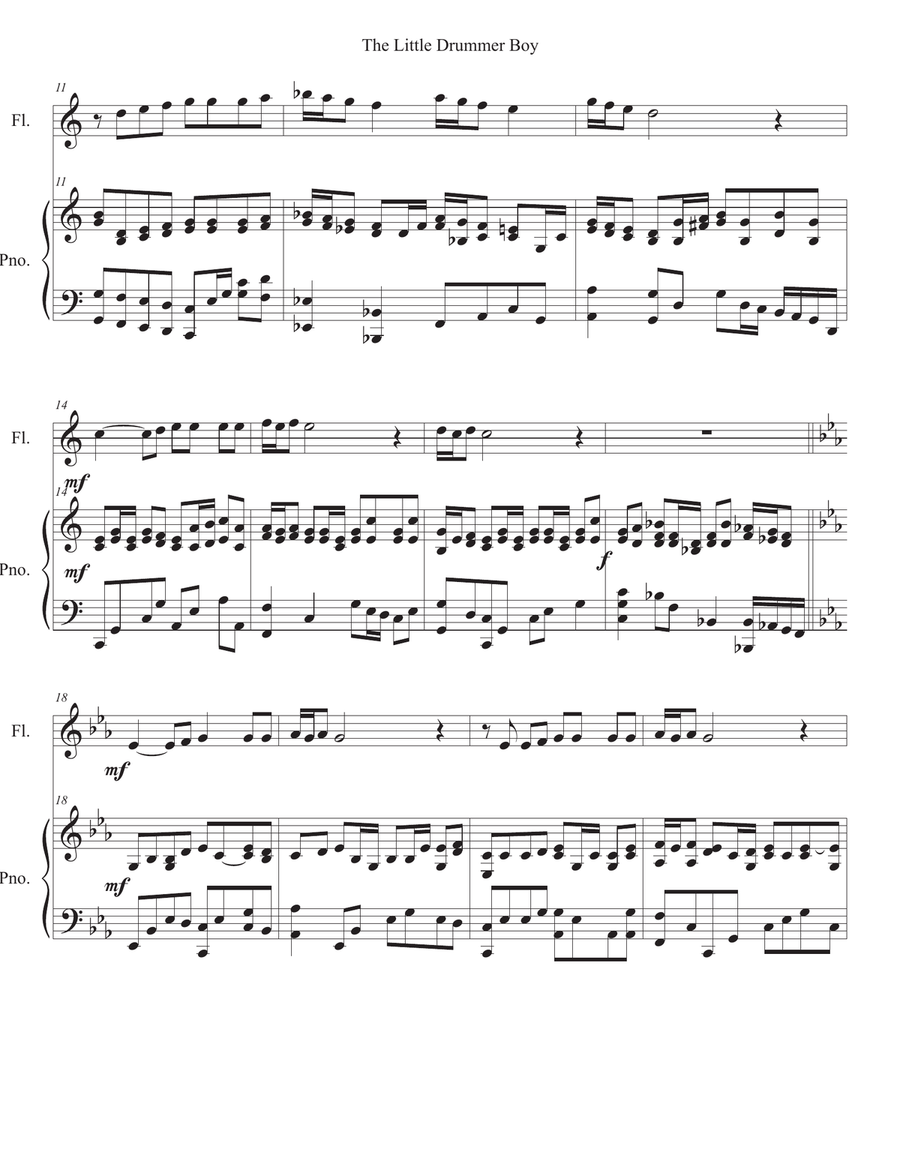 The Little Drummer Boy The Little Drummer Boy Flute scores gallery preview page 3