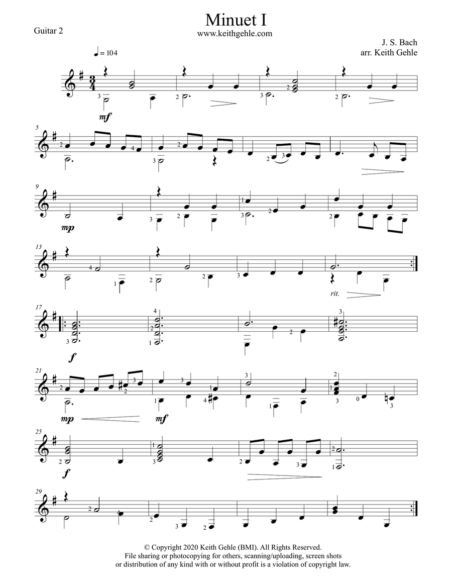Three Tunes for Two Guitars, Volume 1 Acoustic Guitar scores gallery preview page 6