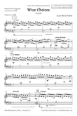 Wise Choices [Piano Solo]