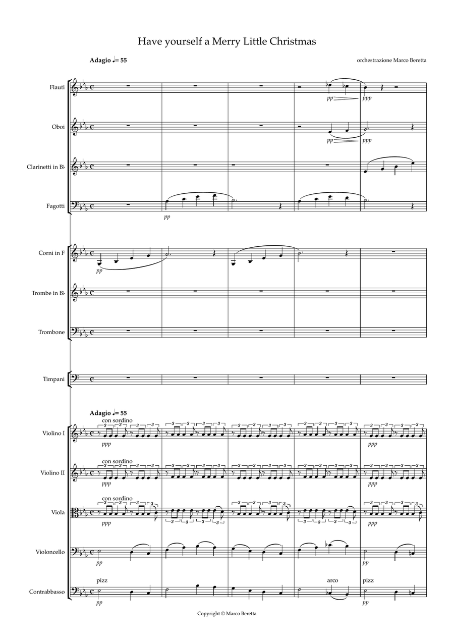 Have Yourself A Merry Little Christmas Full Orchestra scores gallery preview page 2