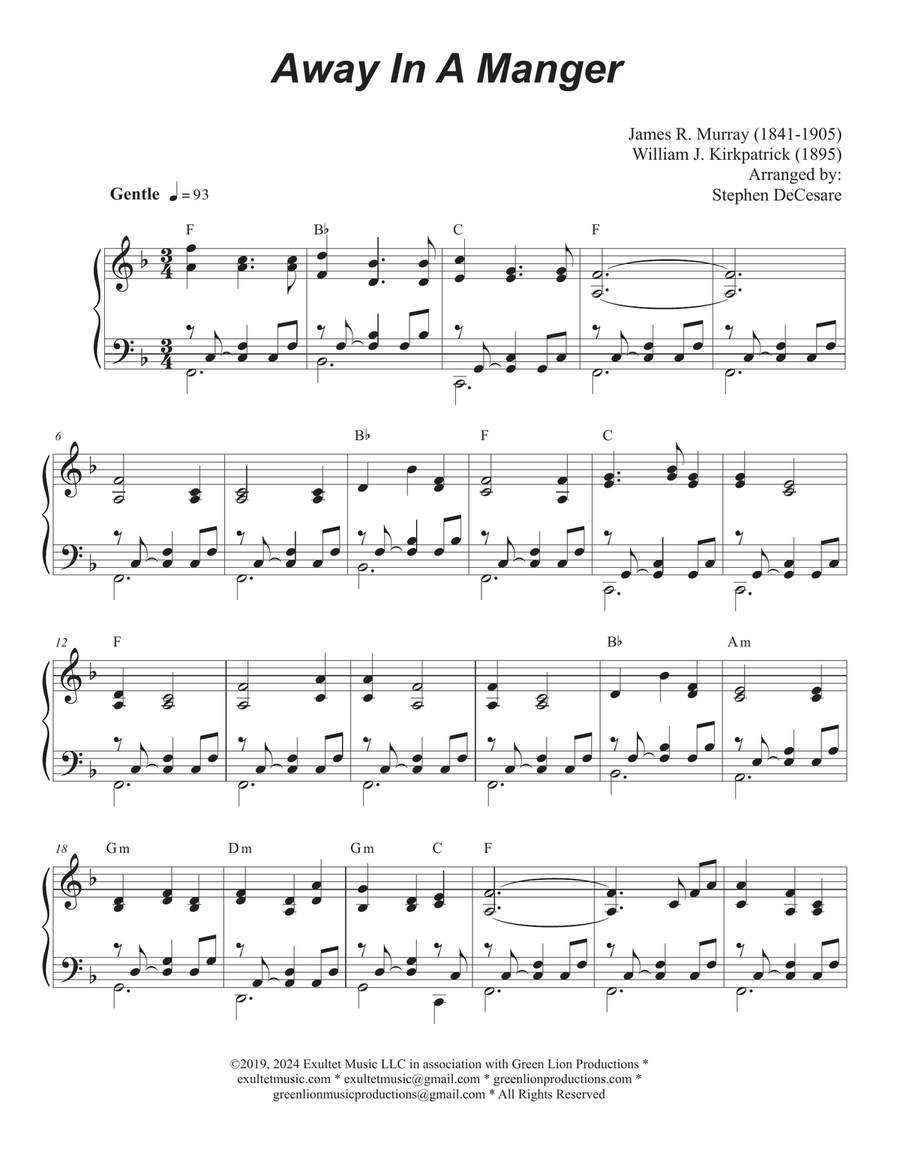 Away In A Manger (Violin Duet) String Duet scores gallery preview page 6