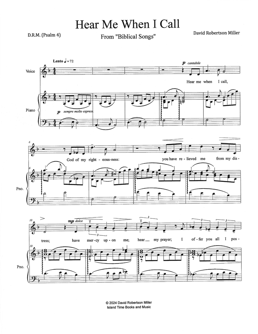 Hear Me When I Call Hear Me When I Call Chamber Music scores gallery preview page 2