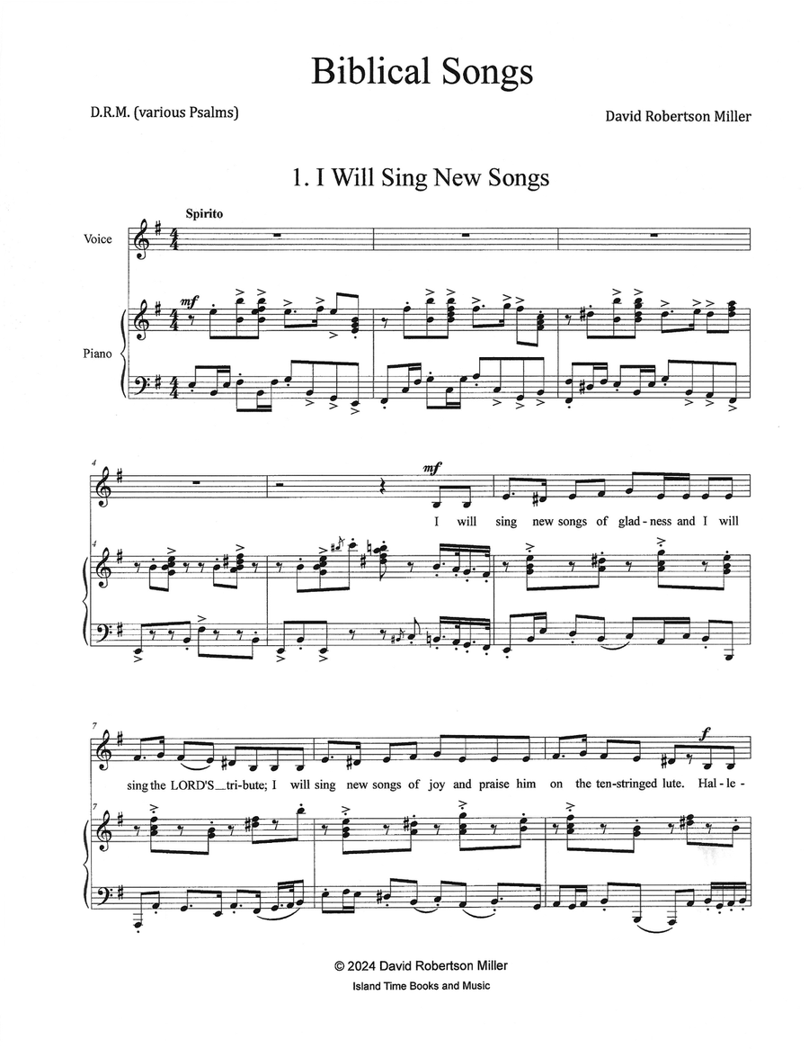 Biblical Songs / A Song Cycle Chamber Music scores gallery preview page 2