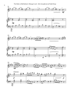 The Babe In Bethlehem’s Manger Laid, Duet for Eb Alto Saxophone & Pedal Harp Alto Saxophone scores gallery preview page 4