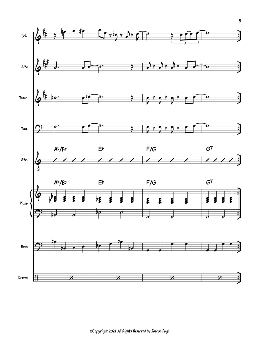 Daylight Daylight Jazz Ensemble scores gallery preview page 3