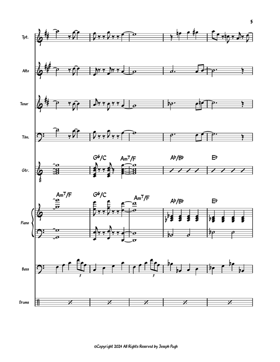 Daylight Daylight Jazz Ensemble scores gallery preview page 5