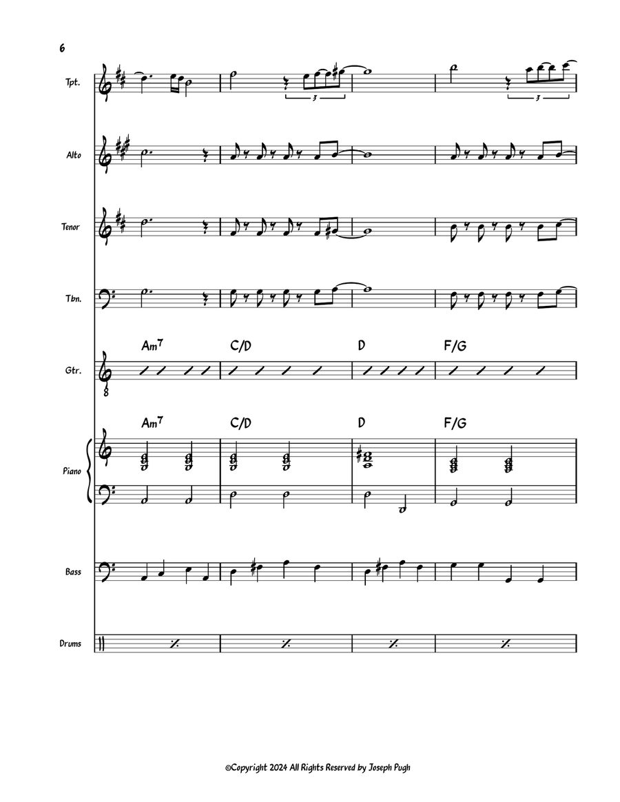 Daylight Daylight Jazz Ensemble scores gallery preview page 6