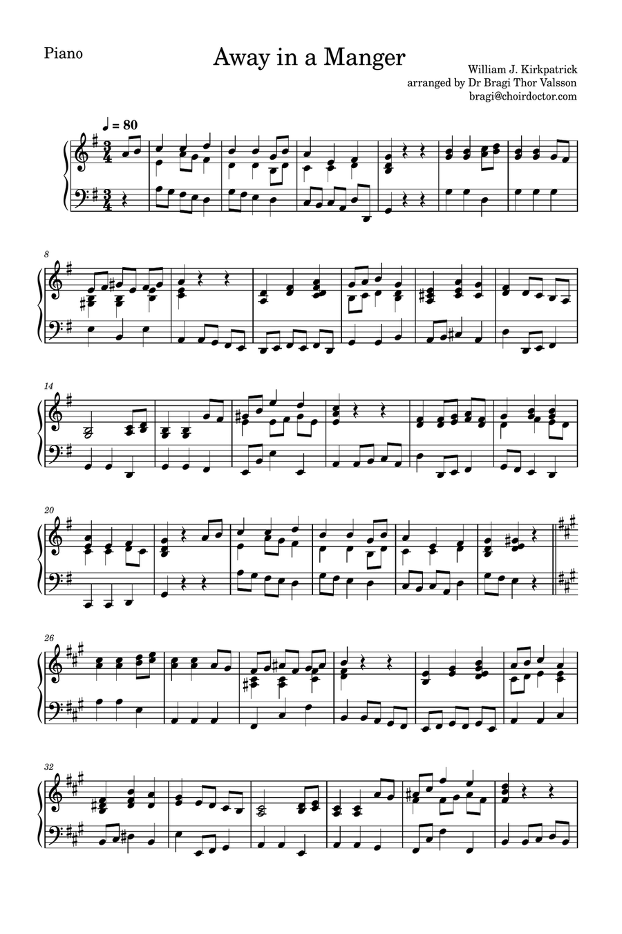 Away in a Manger - Cello with Piano accompaniment Piano scores gallery preview page 5