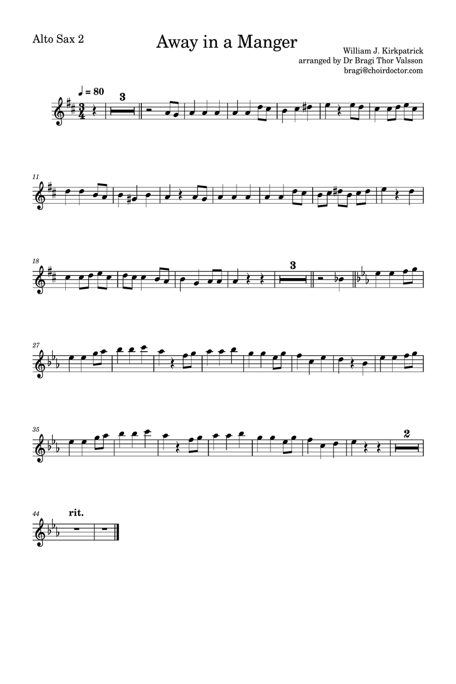Away in a Manger - Saxophone Trio with optional Piano accompaniment Woodwind Trio scores gallery preview page 6