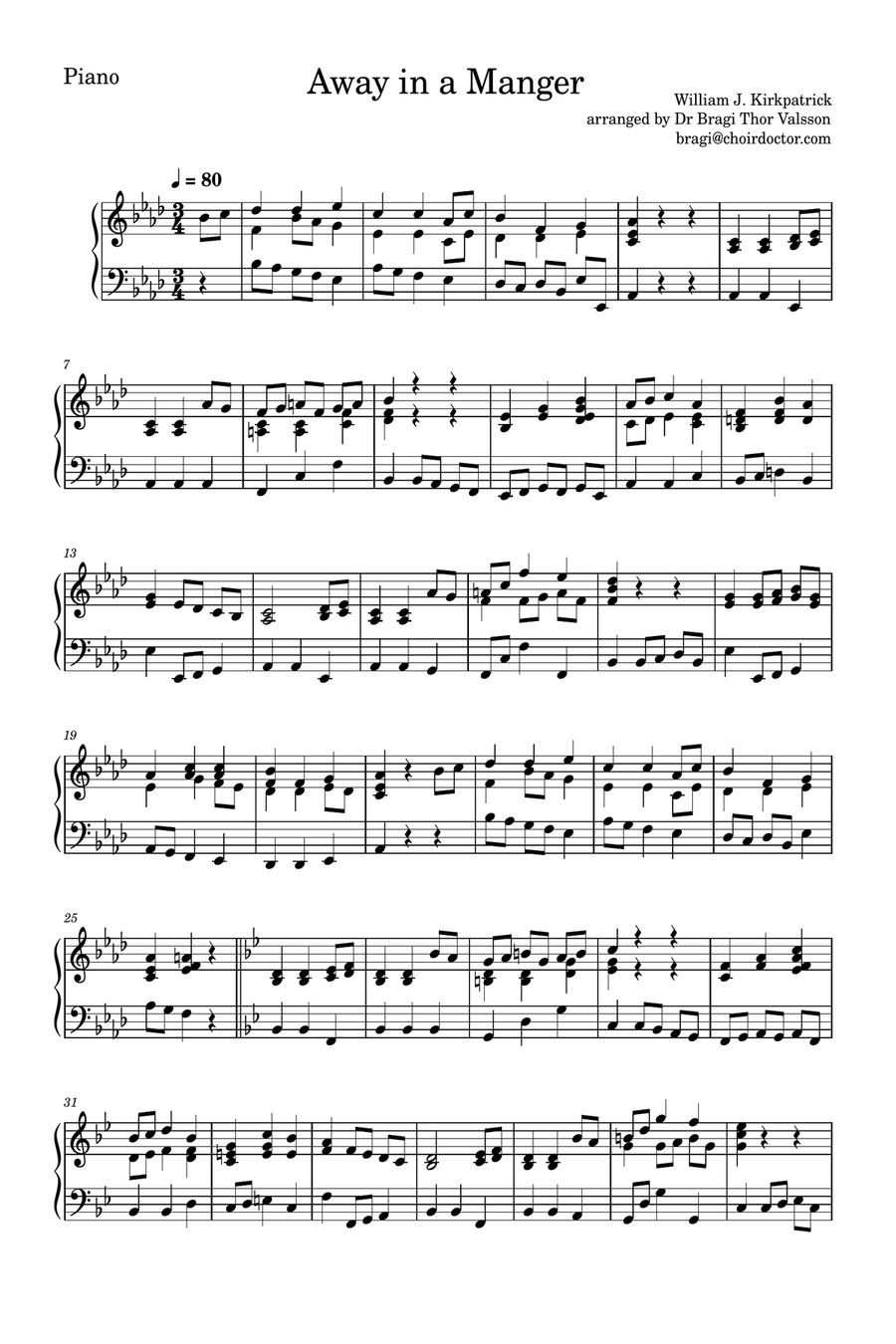 Away in a Manger - Trumpet with Piano accompaniment Trumpet Solo scores gallery preview page 5