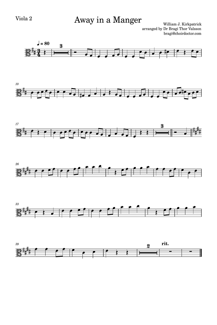 Away in a Manger - two Violas with Piano accompaniment String Duet scores gallery preview page 6