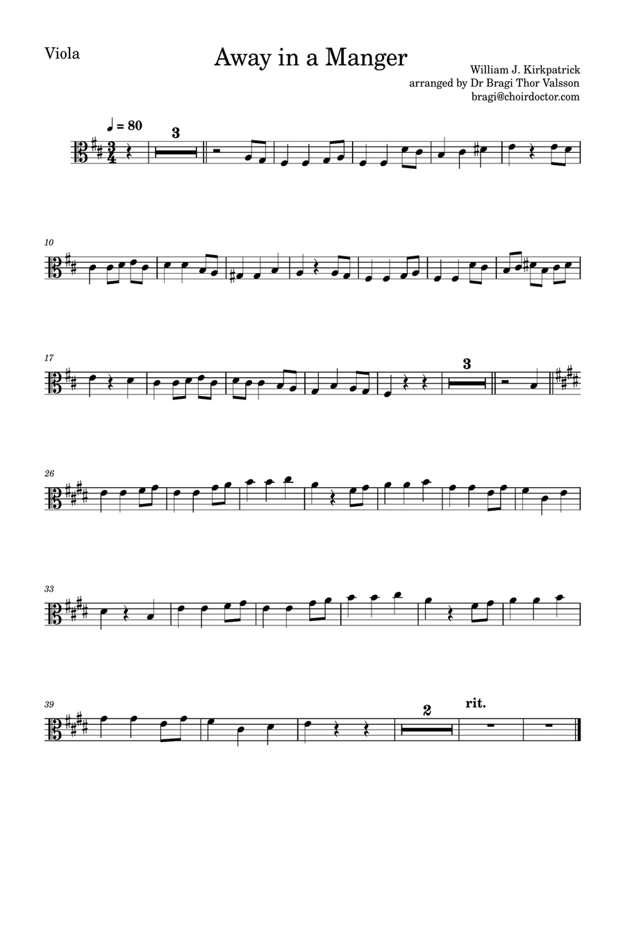 Away in a Manger - Violin and Viola with Piano accompaniment String Duet scores gallery preview page 6