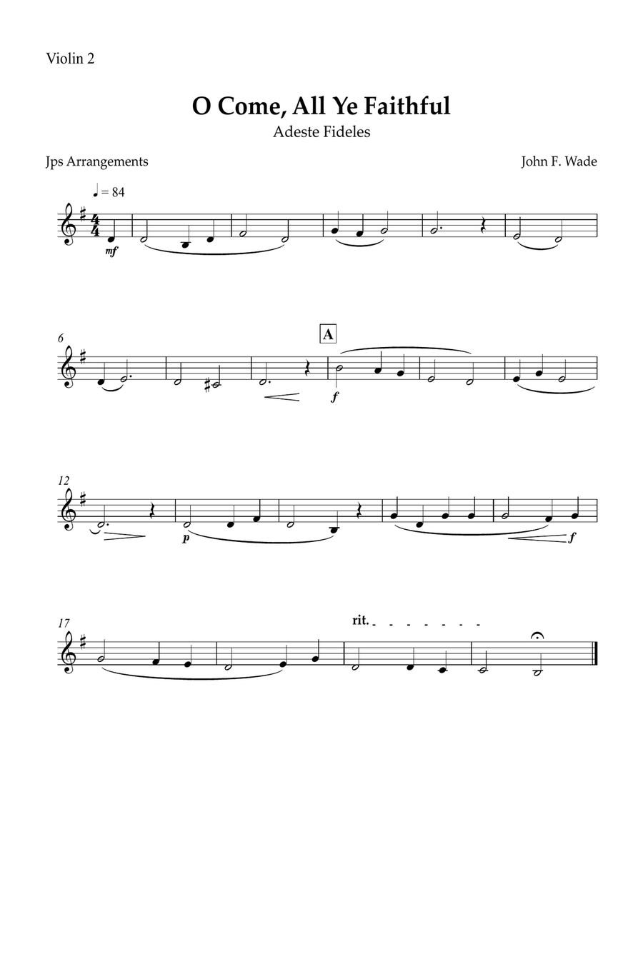 O Come, All Ye Faithful for String quartet and piano String Quartet scores gallery preview page 4