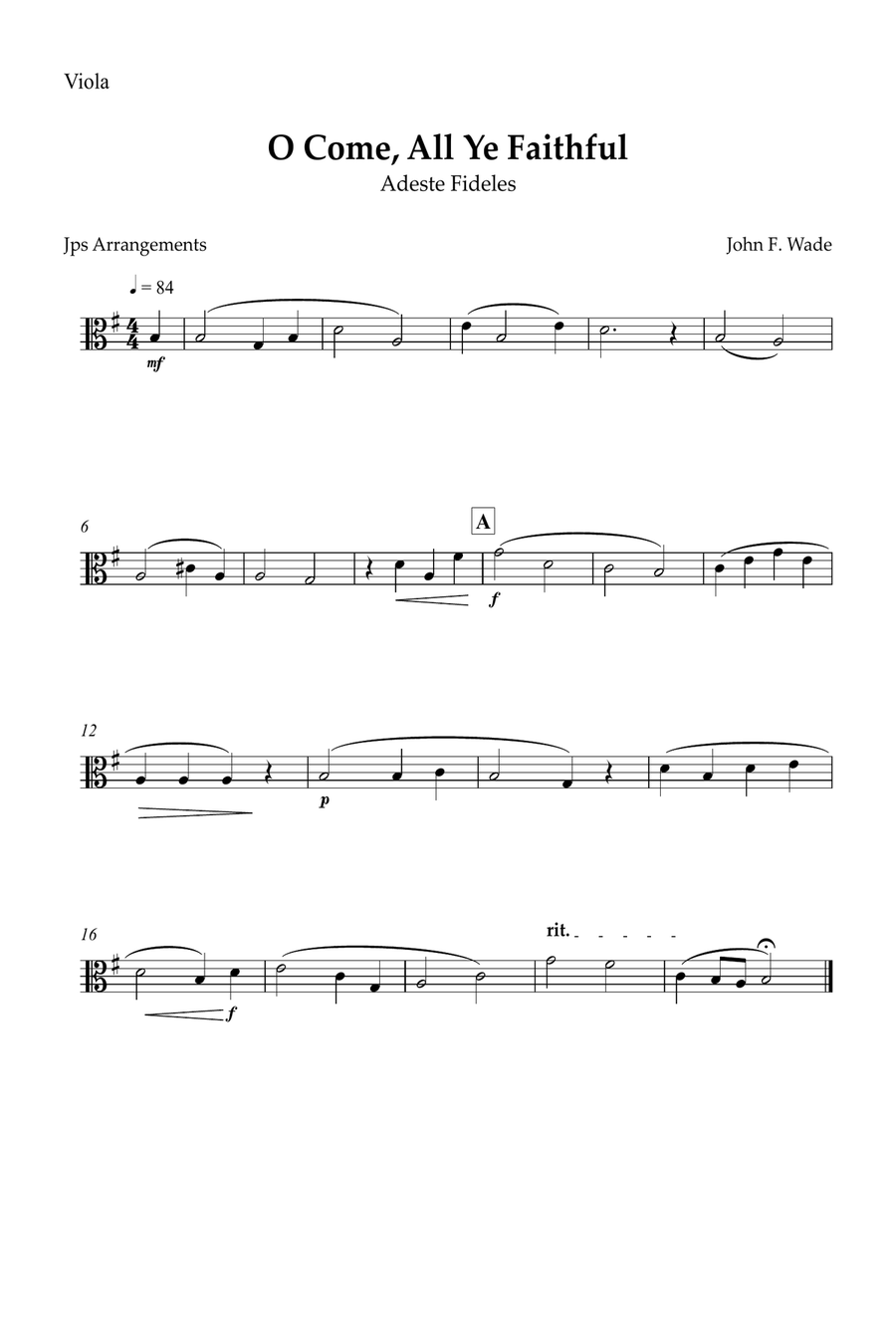 O Come, All Ye Faithful for String quartet String Quartet scores gallery preview page 5