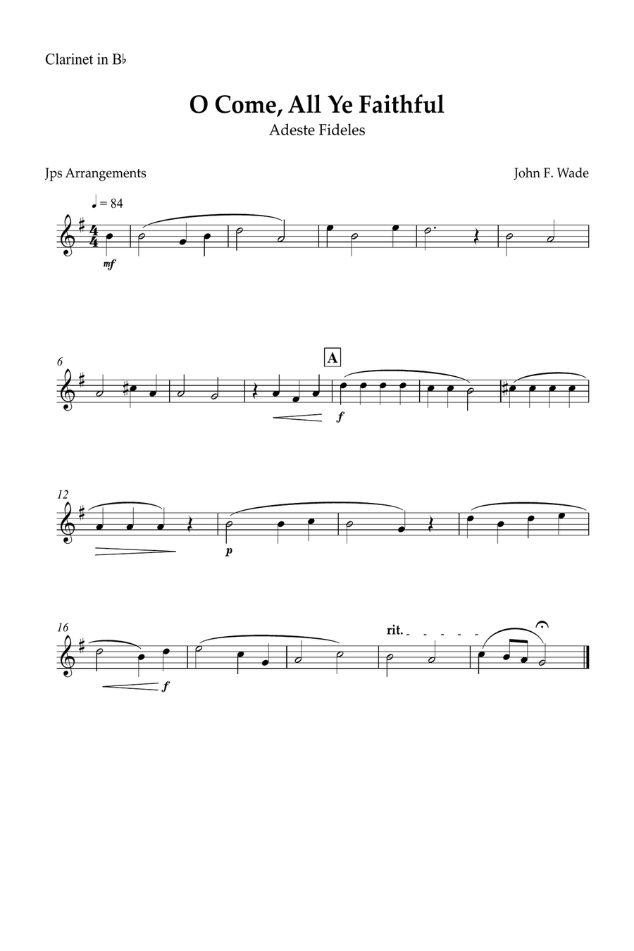 O Come, All Ye Faithful for Woodwind quartet and piano Woodwind Quartet scores gallery preview page 5