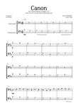 "Canon" by Pachelbel - Beautiful EASY version for CELLO & DOUBLE BASS DUET. mini preview