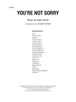 You're Not Sorry