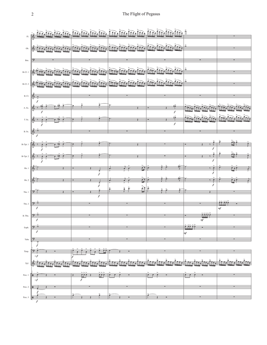 The Flight of Pegasus - Score Only Concert Band scores gallery preview page 5