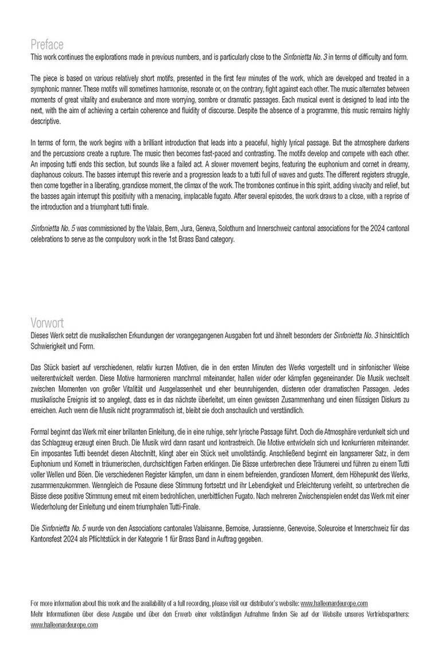 Sinfonietta No. 5 Sinfonietta No. 5 Brass Band scores gallery preview page 3
