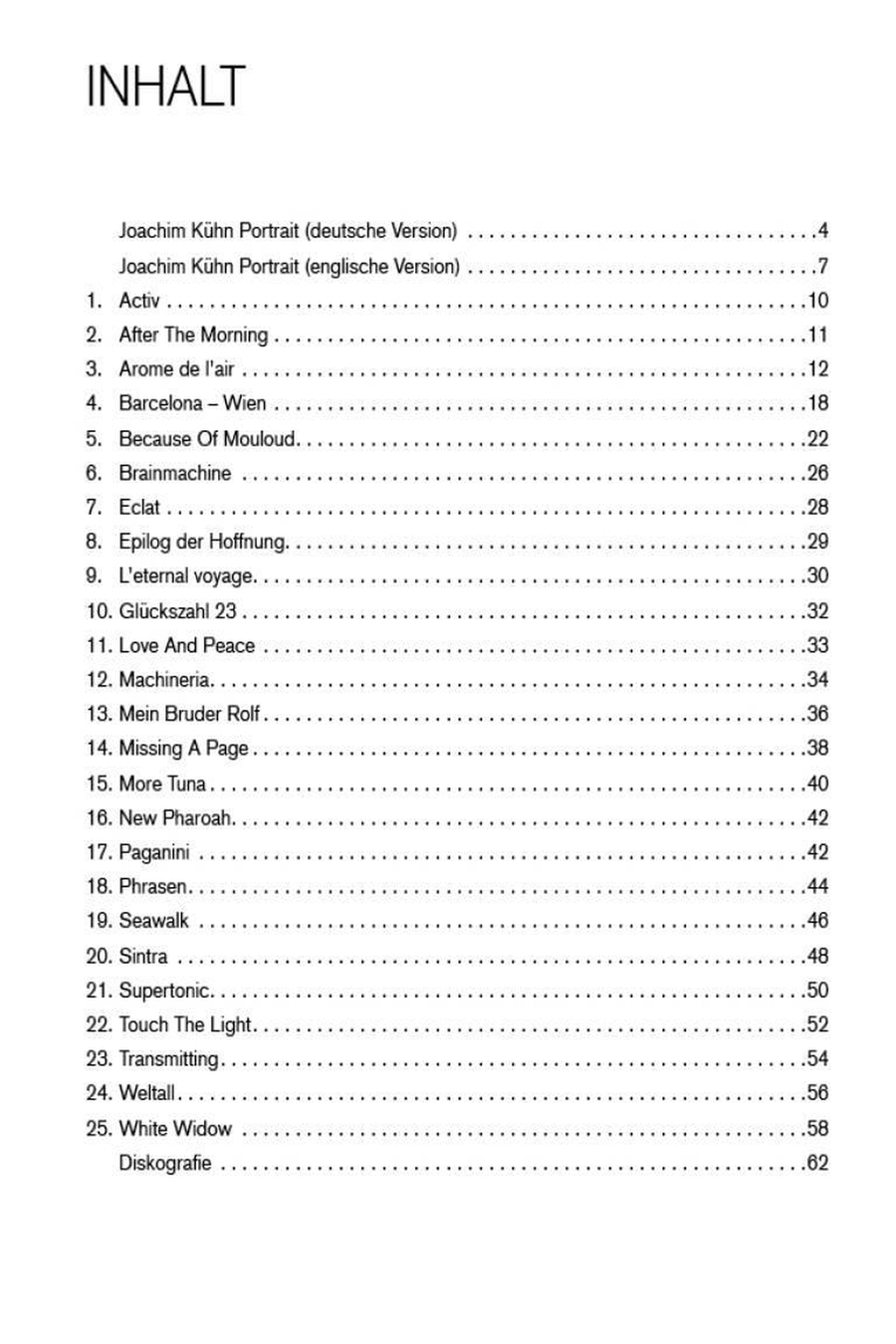 Joachim Kühn Songbook Joachim Kühn Songbook Piano Solo scores gallery preview page 3