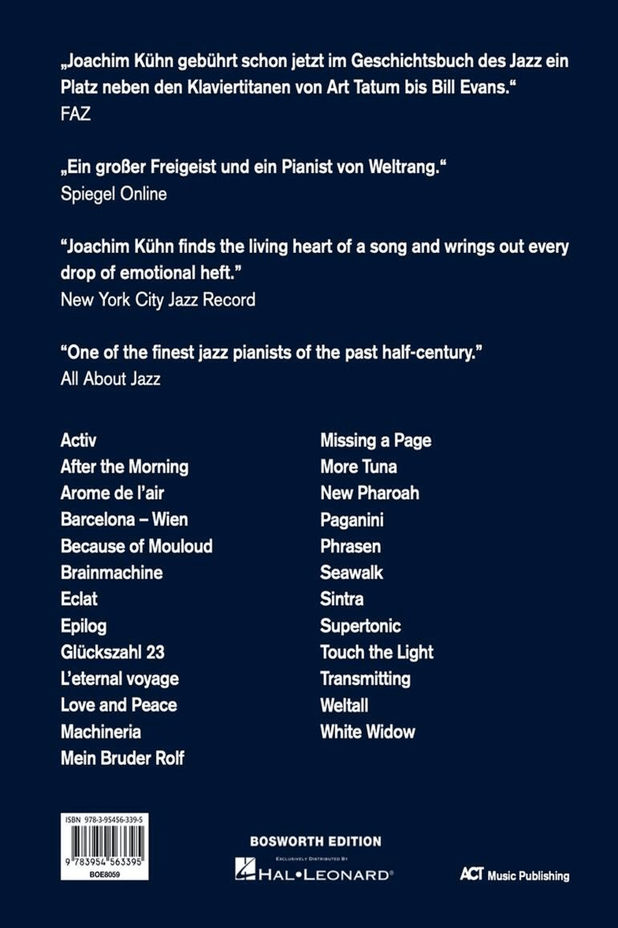 Joachim Kühn Songbook Joachim Kühn Songbook Piano Solo scores gallery preview page 4