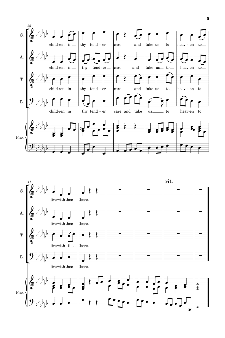 Away in a Manger - SATB Choir with optional Piano accompaniment 4-Part scores gallery preview page 6