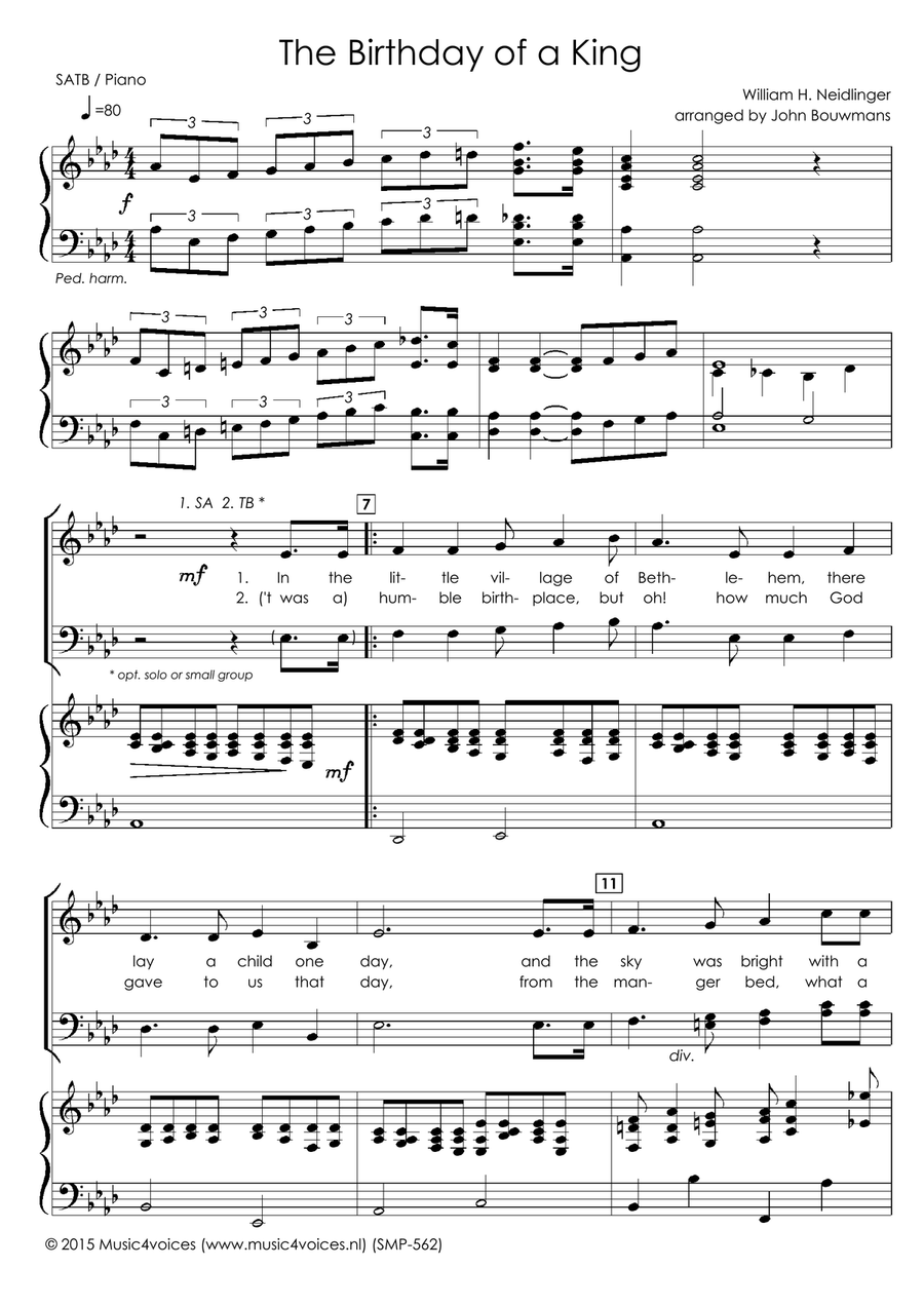 The Birthday of a King The Birthday of a King 4-Part scores gallery preview page 4