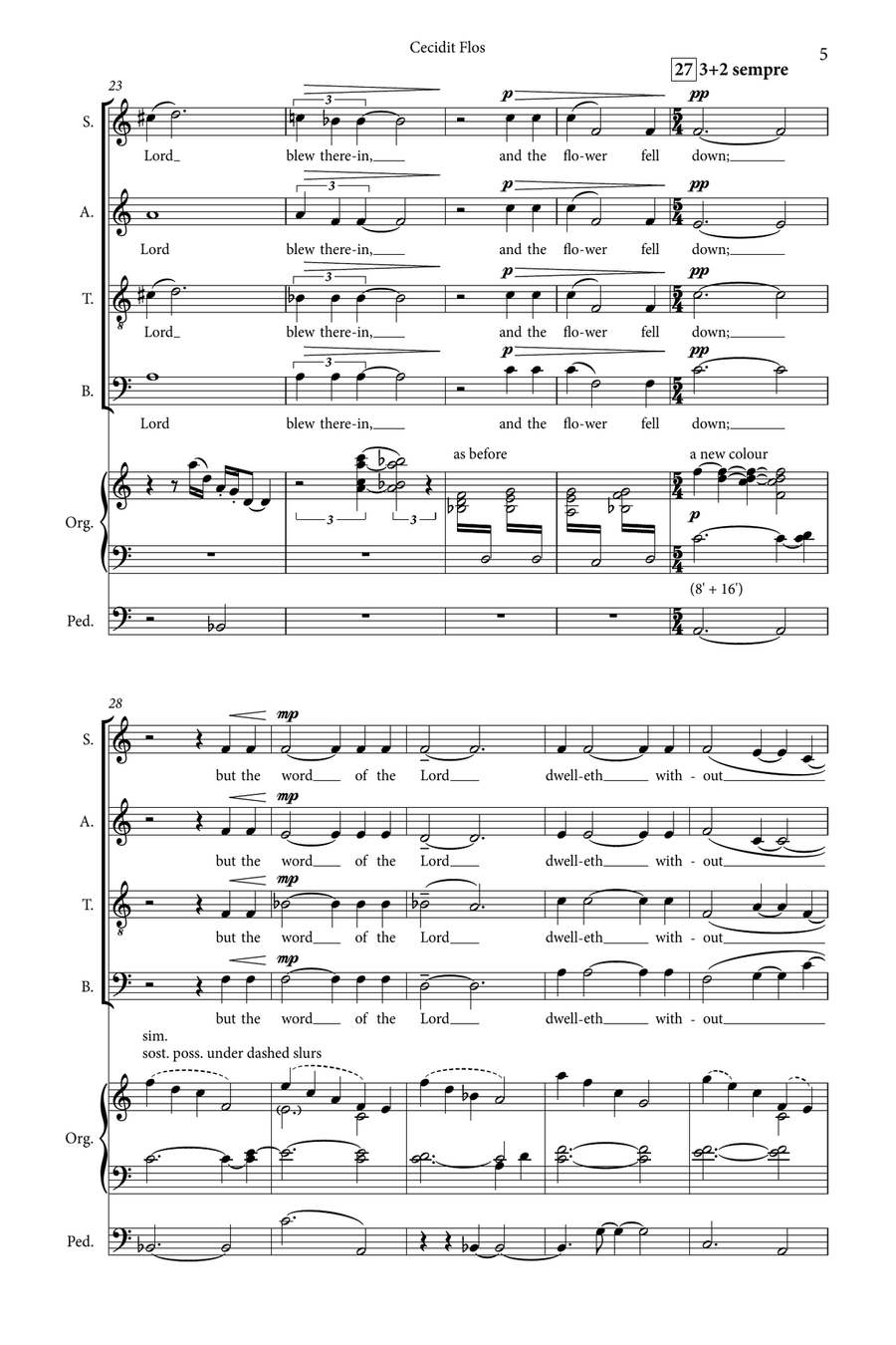 Cecidit Flos Cecidit Flos 4-Part scores gallery preview page 4